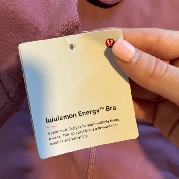 NWT LULULEMON Energy Bra - Velvet Dust - Picture 5 of 6